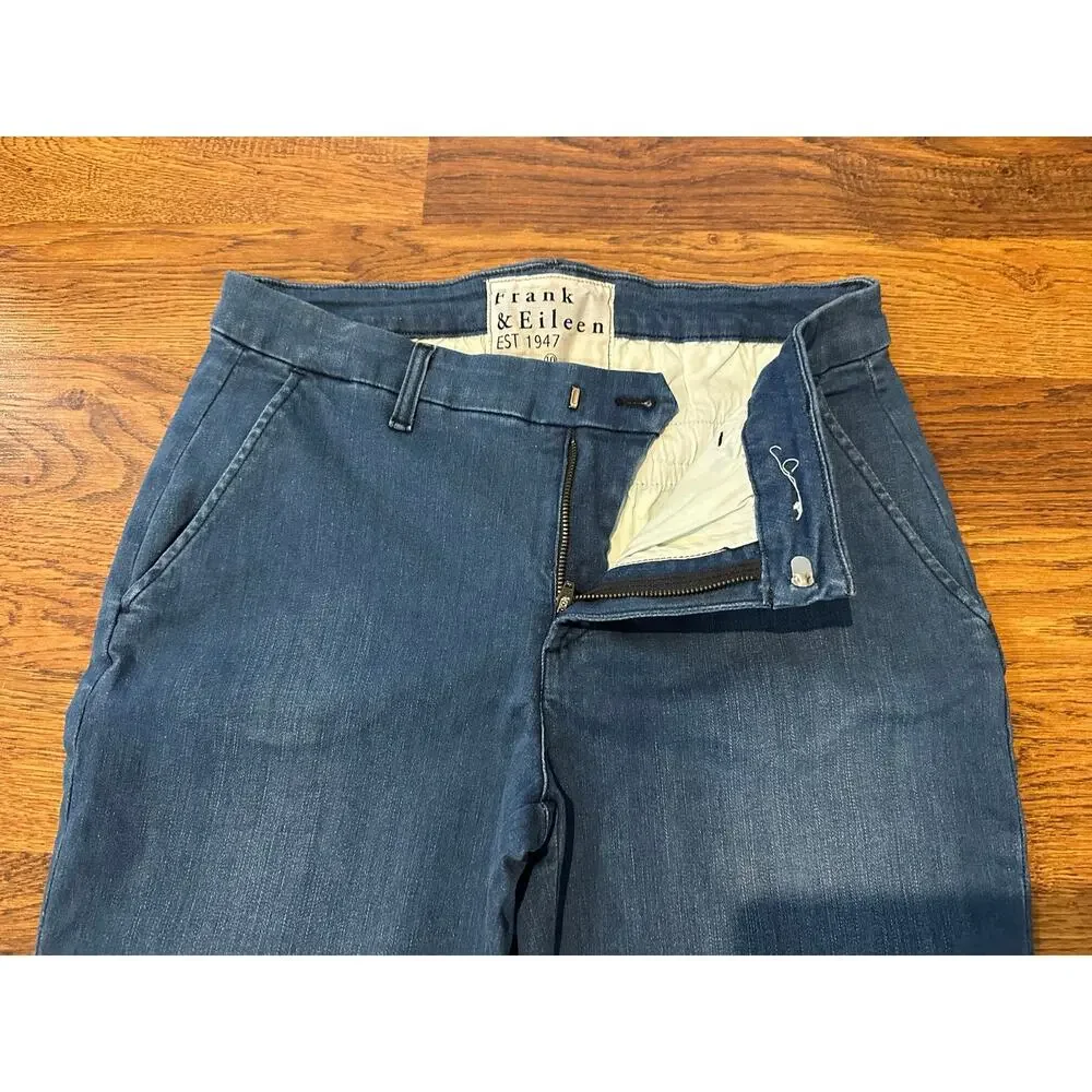 Frank & Eileen Wicklow 1977 Wash Italian Crop Chinos Women’s Size 10 Designer - Picture 3 of 10